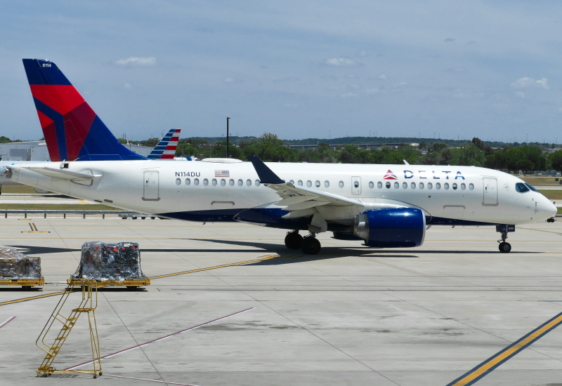 Photo of N114DU - Delta Airlines Airbus A220-100 at AUS on AeroXplorer Aviation Database