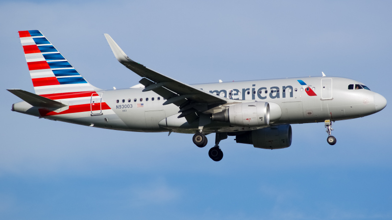 Photo of N93003 - American Airlines Airbus A319 at JFK on AeroXplorer Aviation Database