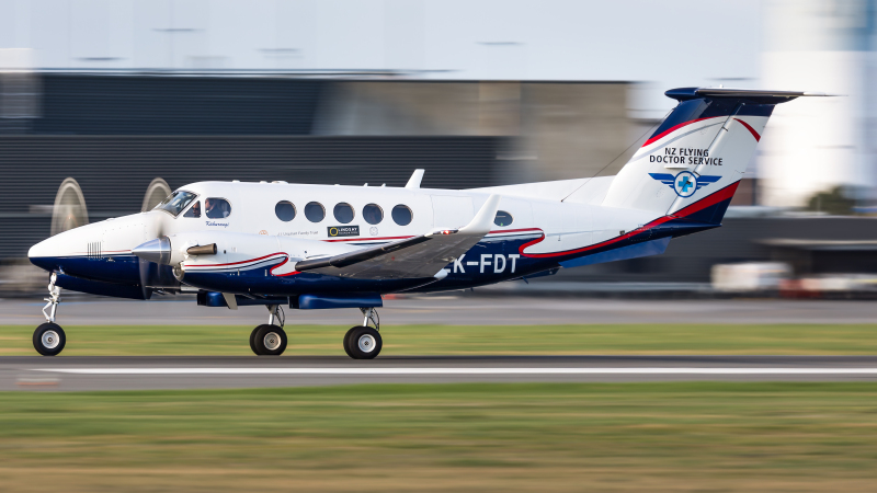 Photo of ZK-FDT - New Zealand Flying Doctors Service Beechcraft King Air 200 at CHC on AeroXplorer Aviation Database