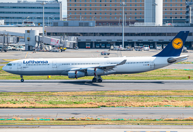Lufthansa uses an Airbus A340 for its Tehran route