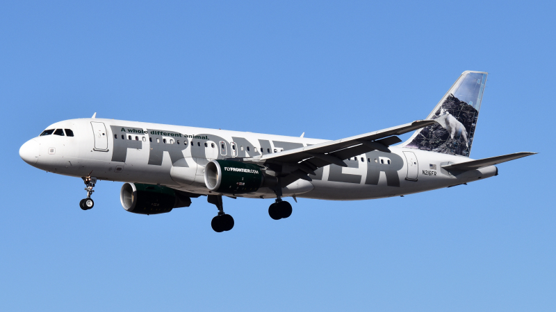 Photo of N216FR - Frontier Airlines Airbus A320 at LAS on AeroXplorer Aviation Database
