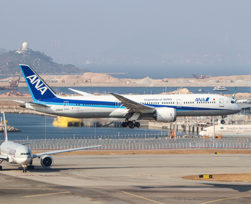 Photo of JA887A - All Nippon Airways Boeing 787-9 at HKG on AeroXplorer Aviation Database