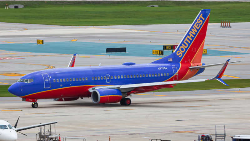 Photo of N7739A - Southwest Airlines Boeing 737-700 at FLL on AeroXplorer Aviation Database