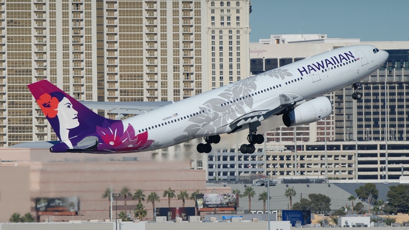 Photo of N390HA - Hawaiian Airlines Airbus A330-200 at LAS on AeroXplorer Aviation Database