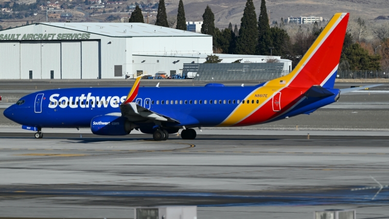 Photo of N8617E - Southwest Airlines Boeing 737-800 at RNO on AeroXplorer Aviation Database