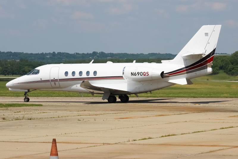 Photo of N690QS - NetJets Cessna 680 Citation Latitude at LUK on AeroXplorer Aviation Database