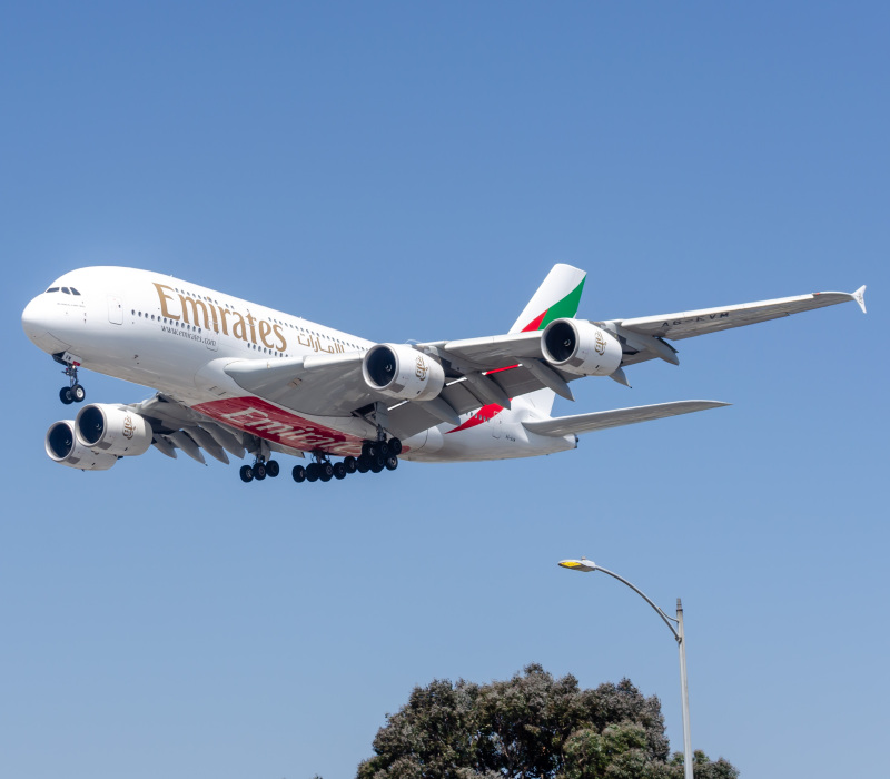 Photo of A6-EVM - Emirates Airbus A380-800 at LAX on AeroXplorer Aviation Database