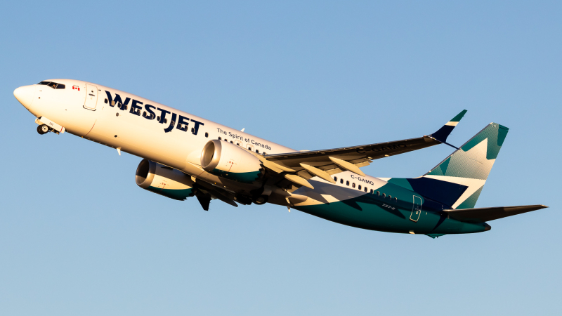 Photo of C-GAMQ - WestJet Boeing 737 MAX 8 at YYJ on AeroXplorer Aviation Database