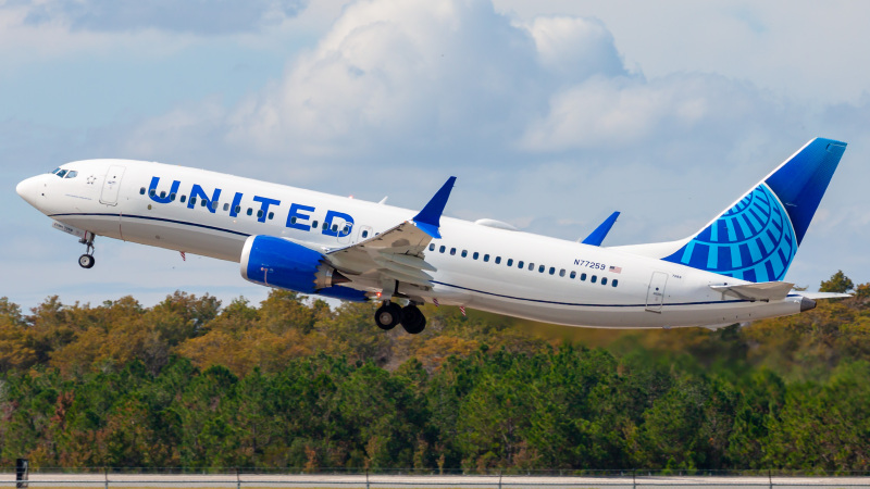 Photo of N77259 - United Airlines Boeing 737 MAX 8 at MCO on AeroXplorer Aviation Database