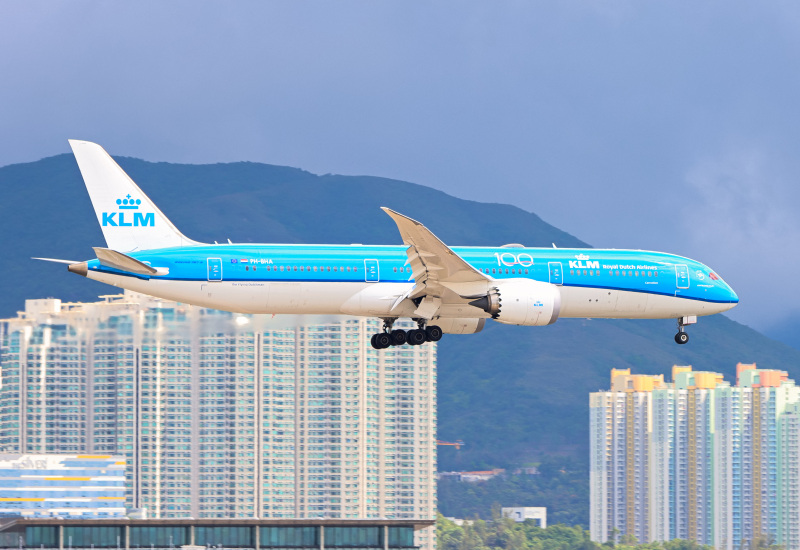 Photo of PH-BHA - KLM Boeing 787-9 at HKG on AeroXplorer Aviation Database