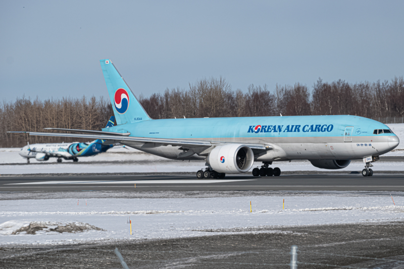 Photo of HL8044 - Korean Air Cargo Boeing 777-F at ANC on AeroXplorer Aviation Database