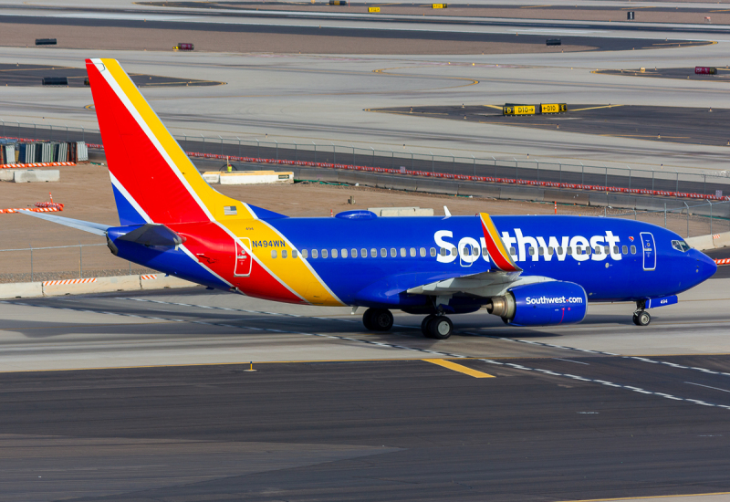 Photo of N494WN - Southwest Airlines Boeing 737-700 at PHX on AeroXplorer Aviation Database