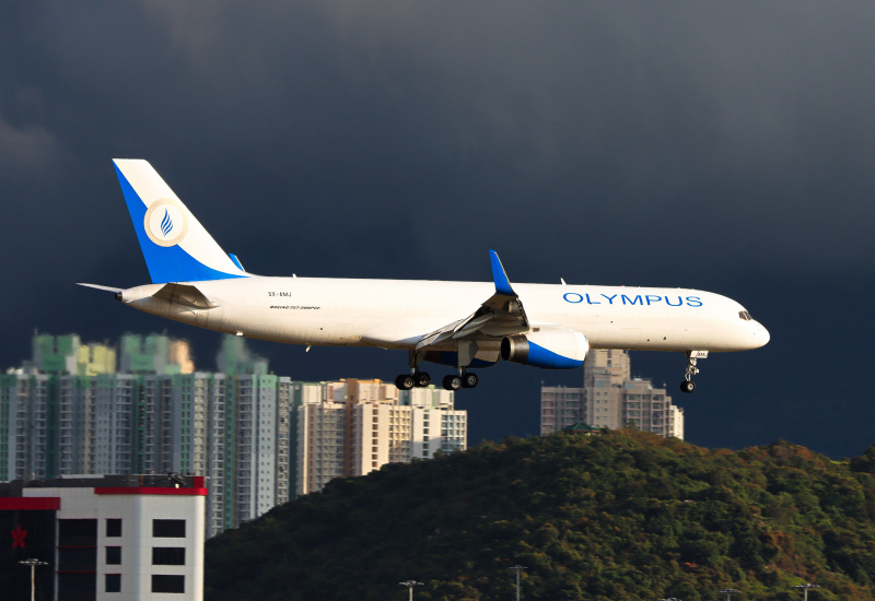 Photo of SX-AMJ - Olympus Airways Boeing 757-200PCF at HKG on AeroXplorer Aviation Database