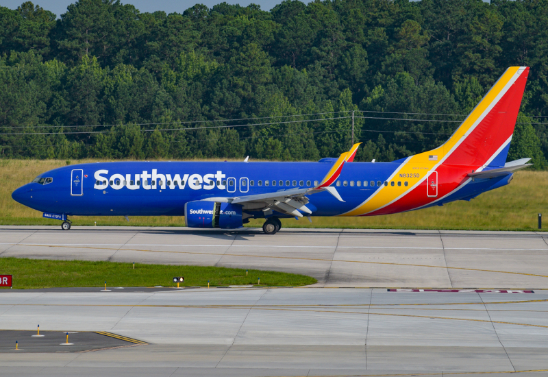 Photo of N8325D - Southwest Airlines Boeing 737-800 at KRDU on AeroXplorer Aviation Database