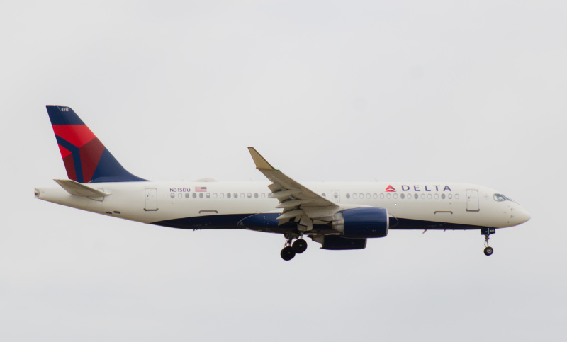 Photo of N315DU - Delta Airlines Airbus A220-300 at BOI on AeroXplorer Aviation Database