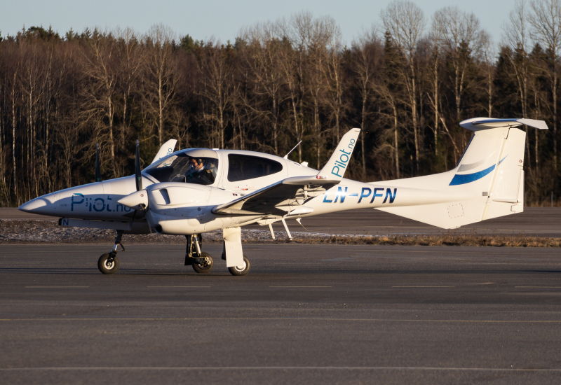 Photo of LN-PFM - Pilot Flight Academy Diamond DA42 Twin Star at TRF on AeroXplorer Aviation Database