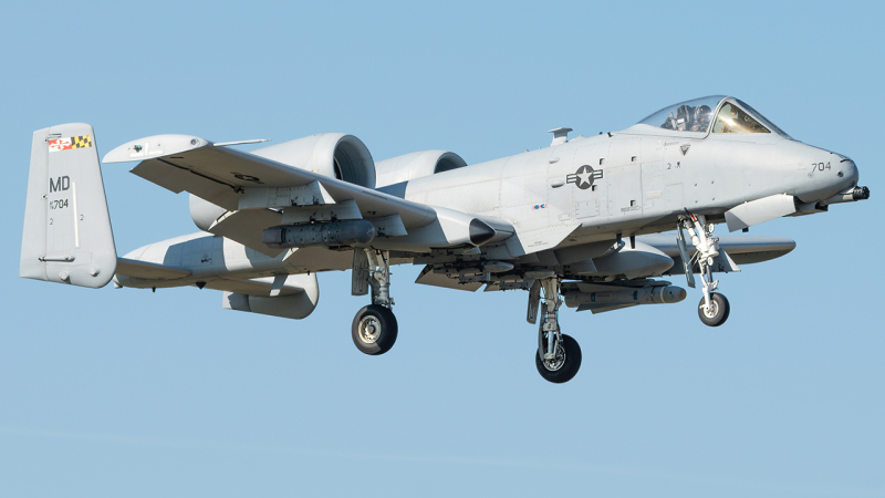 Photo of 78-0704 - USAF - United States Air Force Fairchild A-10 Thunderbolt at MTN on AeroXplorer Aviation Database
