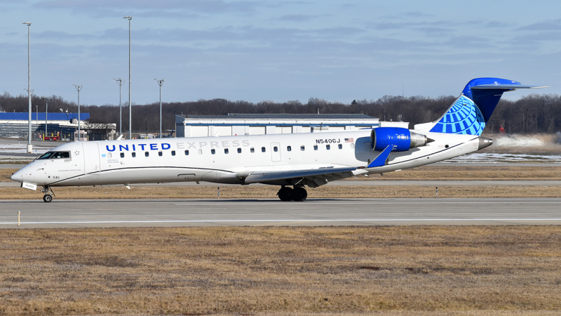 Photo of N540GJ - United Express Mitsubishi CRJ-550 at GRR on AeroXplorer Aviation Database