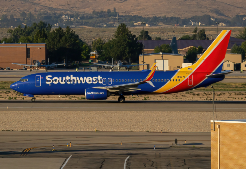 Photo of N8677A - Southwest Airlines Boeing 737-800 at BOI on AeroXplorer Aviation Database