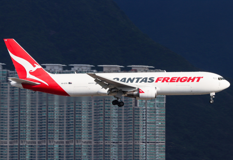 Photo of VH-EFR - Qantas Freight Boeing 767-300F at HKG on AeroXplorer Aviation Database