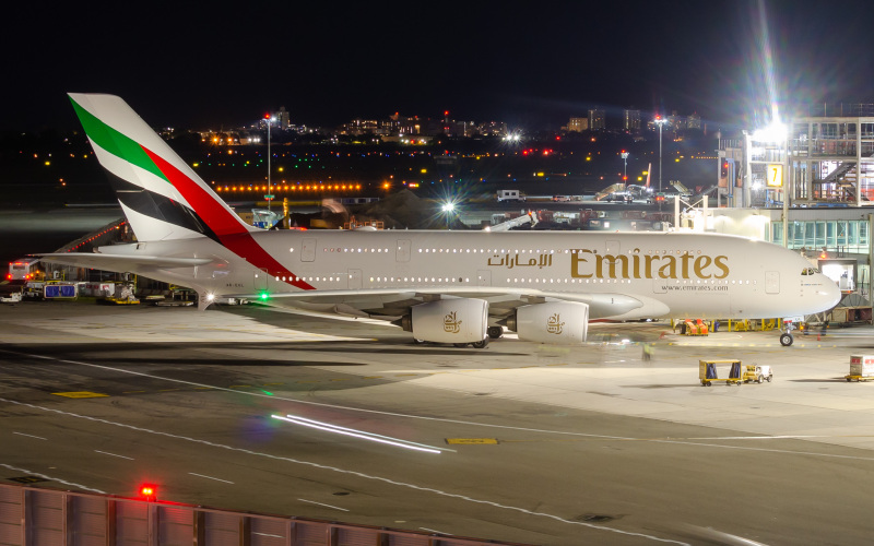 Photo of A6-EUL - Emirates Airbus A380-800 at JFK on AeroXplorer Aviation Database