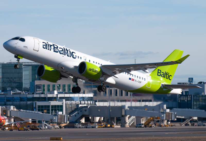 Photo of YL-CSF - Air Baltic Airbus A220-300 at VIE on AeroXplorer Aviation Database