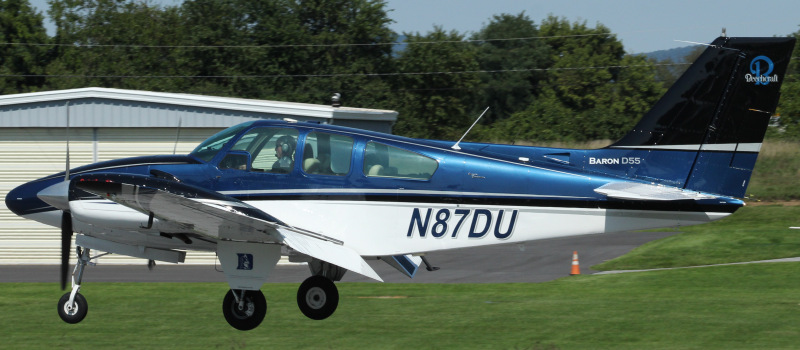 Photo of N87DU - PRIVATE Beechcraft 55 Baron  at N94 on AeroXplorer Aviation Database
