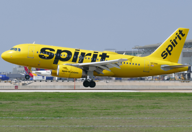 Photo of N531NK - Spirit Airlines Airbus A319 at AUS on AeroXplorer Aviation Database