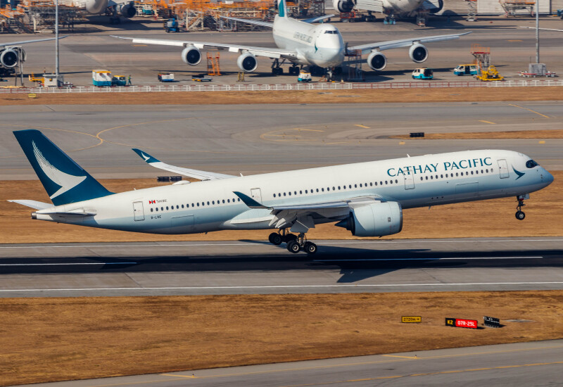 Photo of B-LRE - Cathay Pacific Airbus A350-900 at HKG on AeroXplorer Aviation Database