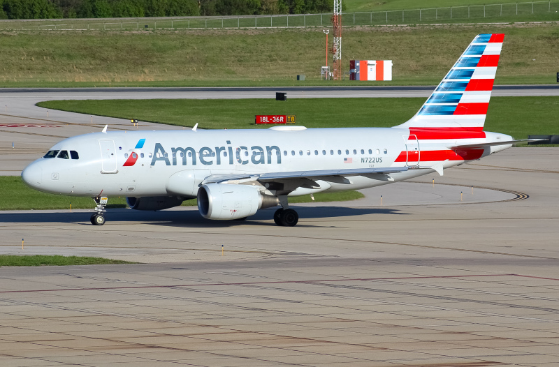Photo of N722US - American Airlines Airbus A319 at CVG on AeroXplorer Aviation Database