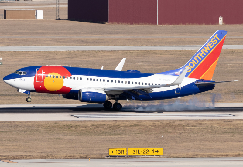 Photo of N230WN - Southwest Airlines Boeing 737-700 at SAT on AeroXplorer Aviation Database