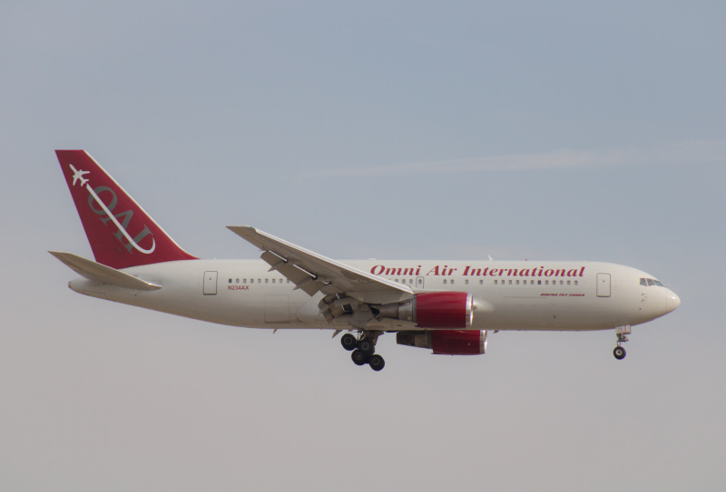 Photo of N234AX - Omni Air International Boeing 767-200 at BOI on AeroXplorer Aviation Database