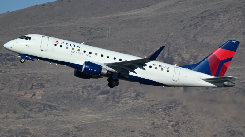 Photo of N300SY - Delta Connection Embraer E175 at RNO on AeroXplorer Aviation Database