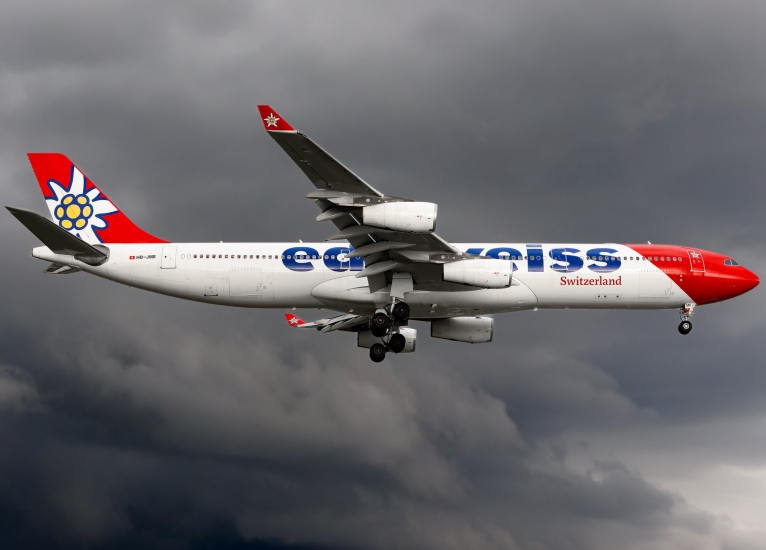 Photo of HB-JME - Edelweiss Air Airbus A340-300 at TPA on AeroXplorer Aviation Database