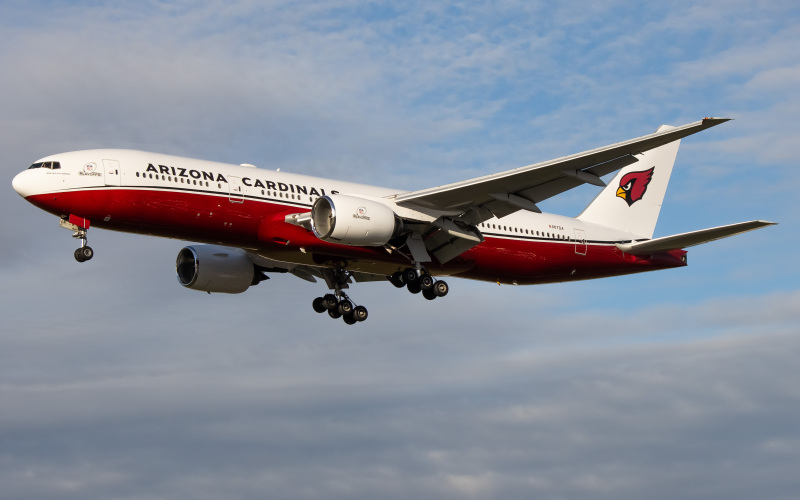 Photo of N867DA - Arizona Cardinals Boeing 777-200ER at LAX on AeroXplorer Aviation Database
