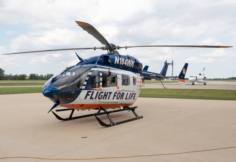 Photo of N184WX - Flight for Life EC145 at UES on AeroXplorer Aviation Database