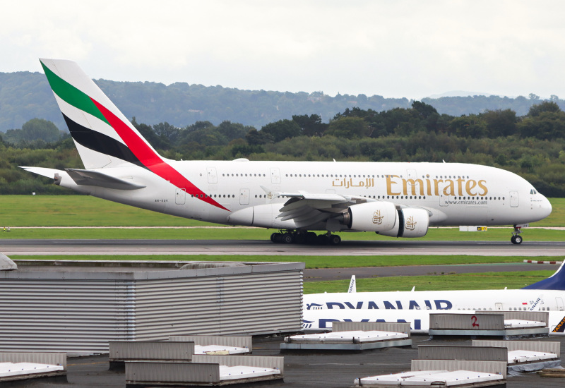 Photo of A6-EOV - Emirates Airbus A380-800 at MAN on AeroXplorer Aviation Database