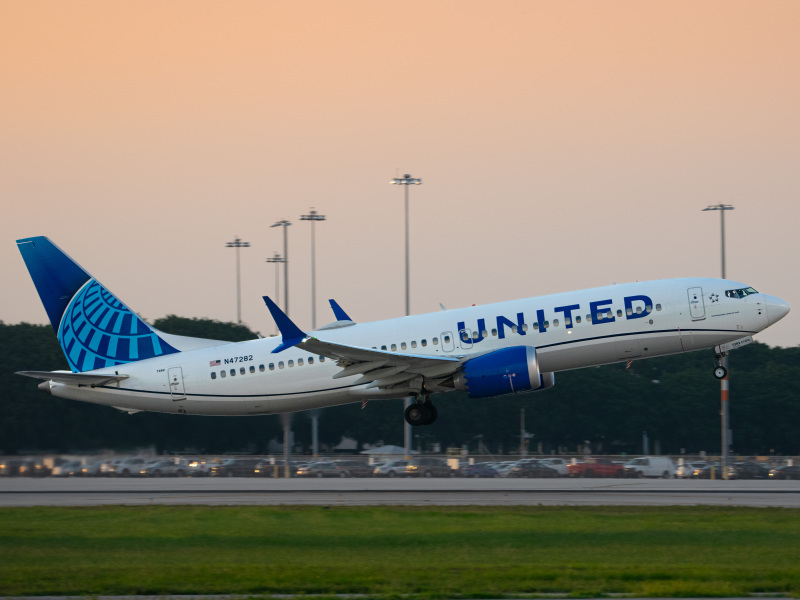 Photo of N47282 - United Airlines Boeing 737 MAX 8 at PBI on AeroXplorer Aviation Database