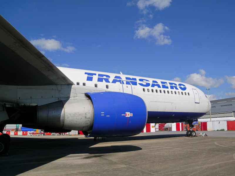 Photo of EI-DFS - TRANSAERO Boeing 767-300ER at HKG on AeroXplorer Aviation Database