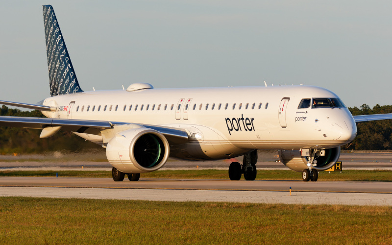 Photo of C-GKQZ - Porter Airlines Embraer E195-E2 at MCO on AeroXplorer Aviation Database