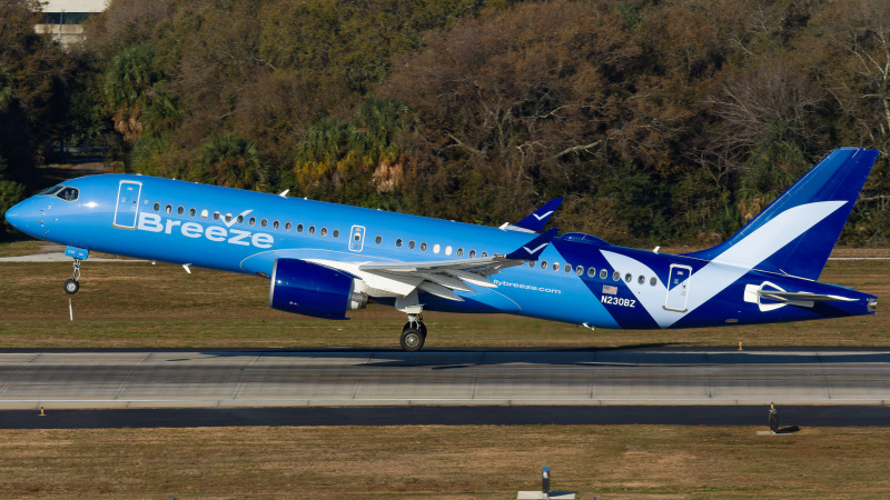 Photo of N230BZ - Breeze Airways Airbus A220-300 at TPA on AeroXplorer Aviation Database