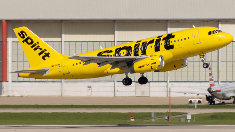 Photo of N507NK - Spirit Airlines Airbus A319 at IND on AeroXplorer Aviation Database