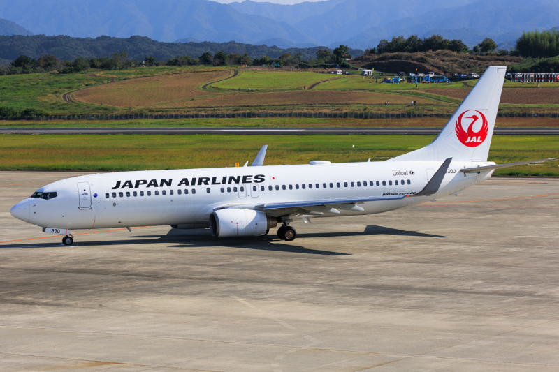 Photo of JA330J - Japan Airlines Boeing 737-800 at TAK on AeroXplorer Aviation Database