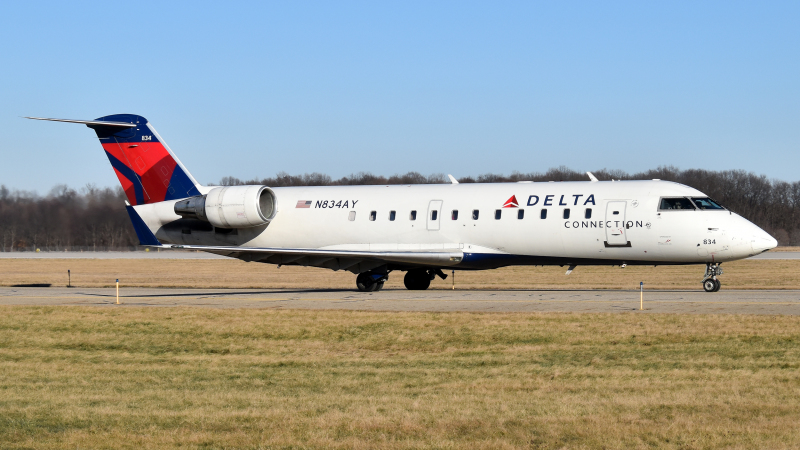 Photo of N834AY - Delta Connection Mitsubishi CRJ-200 at AZO on AeroXplorer Aviation Database