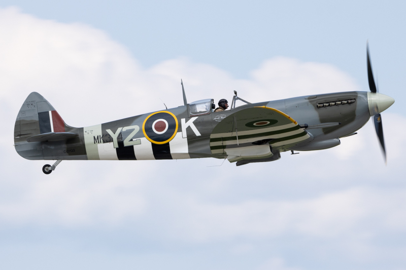 Photo of C-GYQQ - Canadian Warplane Heritage Museum Supermarine Spitfire at OSH on AeroXplorer Aviation Database