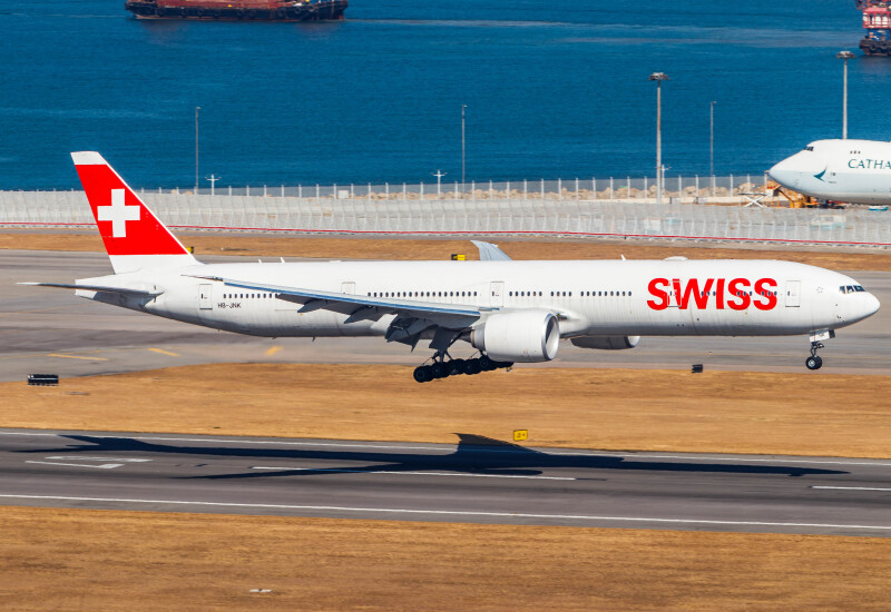 Photo of HB-JNK - Swiss International Air Lines Boeing 777-300ER at HKG on AeroXplorer Aviation Database