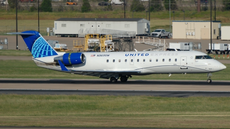 Photo of N969SW - United Express Mitsubishi CRJ-200 at OKC on AeroXplorer Aviation Database