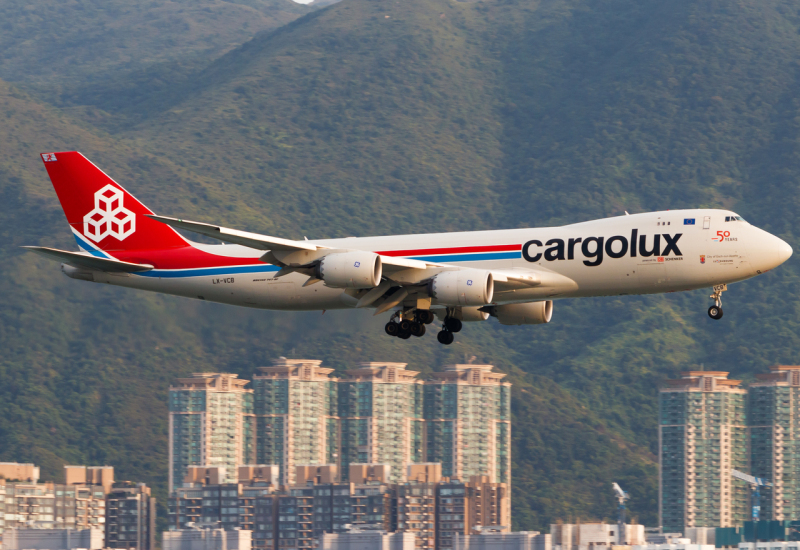 Photo of LX-VCB - CargoLux Boeing 747-8F at HKG on AeroXplorer Aviation Database