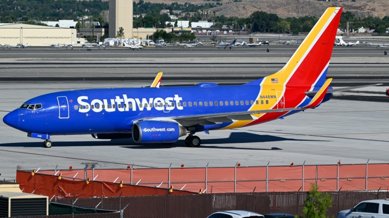 Photo of N448WN - Southwest Airlines Boeing 737-700 at RNO on AeroXplorer Aviation Database