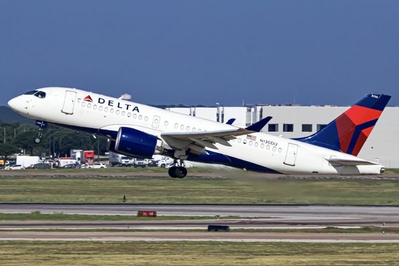 Photo of N130DU - Delta Airlines Airbus A220-100 at DFW on AeroXplorer Aviation Database